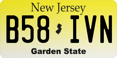 NJ license plate B58IVN