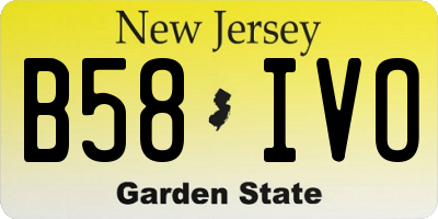 NJ license plate B58IVO