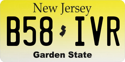 NJ license plate B58IVR