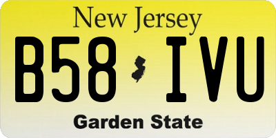 NJ license plate B58IVU