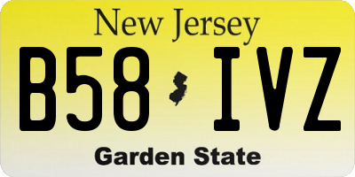 NJ license plate B58IVZ