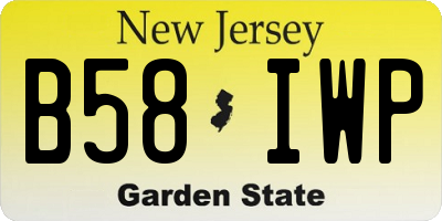 NJ license plate B58IWP
