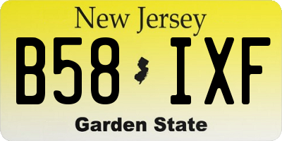 NJ license plate B58IXF