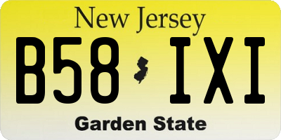 NJ license plate B58IXI