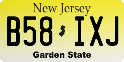 NJ license plate B58IXJ