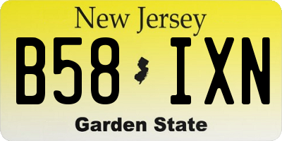 NJ license plate B58IXN