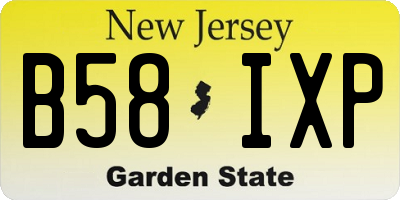 NJ license plate B58IXP
