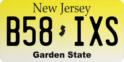 NJ license plate B58IXS