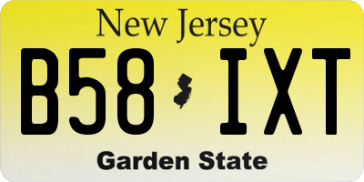 NJ license plate B58IXT