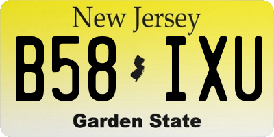 NJ license plate B58IXU