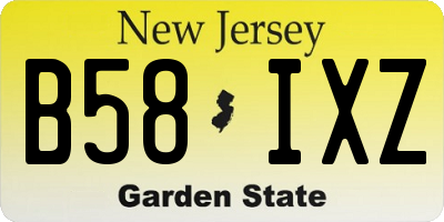 NJ license plate B58IXZ