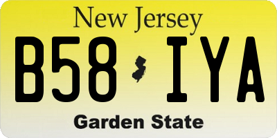 NJ license plate B58IYA