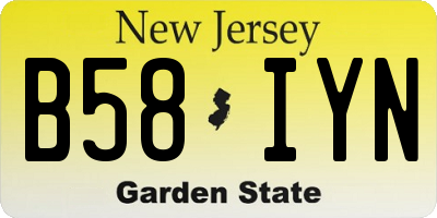 NJ license plate B58IYN