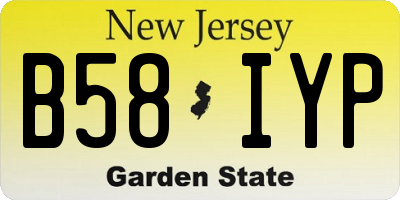 NJ license plate B58IYP