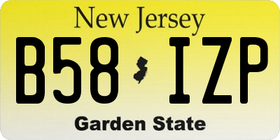 NJ license plate B58IZP
