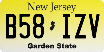 NJ license plate B58IZV