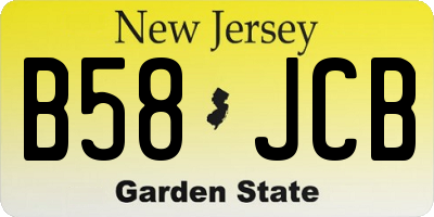 NJ license plate B58JCB