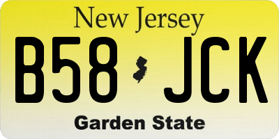 NJ license plate B58JCK