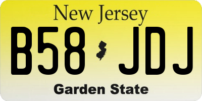 NJ license plate B58JDJ