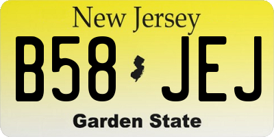 NJ license plate B58JEJ