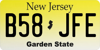 NJ license plate B58JFE