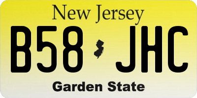 NJ license plate B58JHC
