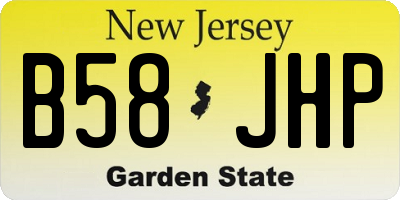 NJ license plate B58JHP