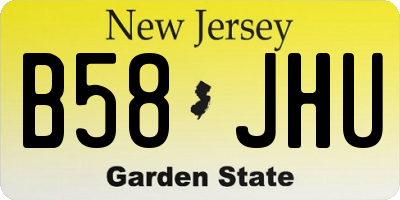 NJ license plate B58JHU