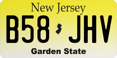 NJ license plate B58JHV