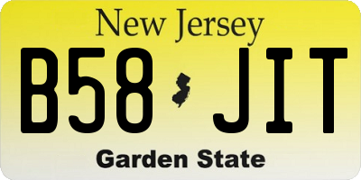 NJ license plate B58JIT