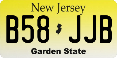 NJ license plate B58JJB