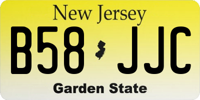 NJ license plate B58JJC