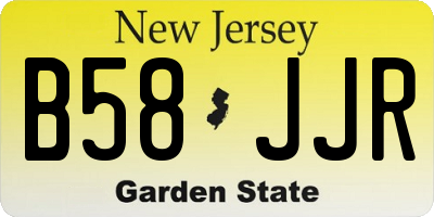 NJ license plate B58JJR
