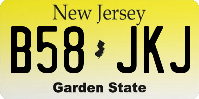 NJ license plate B58JKJ