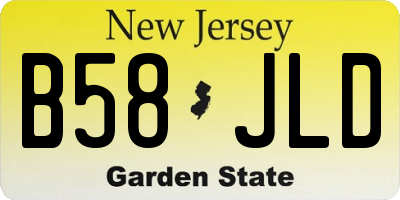 NJ license plate B58JLD