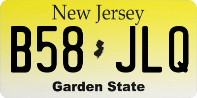 NJ license plate B58JLQ