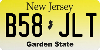 NJ license plate B58JLT