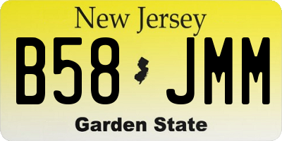 NJ license plate B58JMM