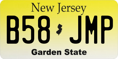 NJ license plate B58JMP