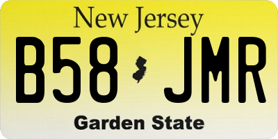 NJ license plate B58JMR