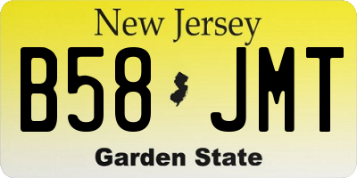 NJ license plate B58JMT