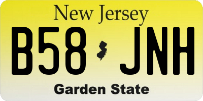 NJ license plate B58JNH
