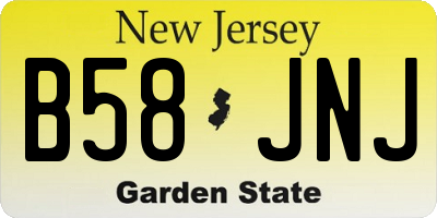 NJ license plate B58JNJ