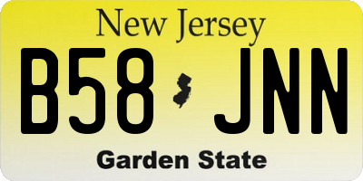 NJ license plate B58JNN