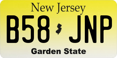 NJ license plate B58JNP