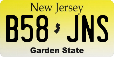 NJ license plate B58JNS