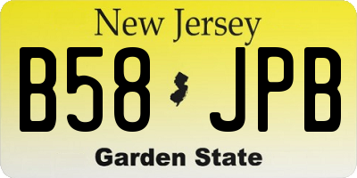 NJ license plate B58JPB