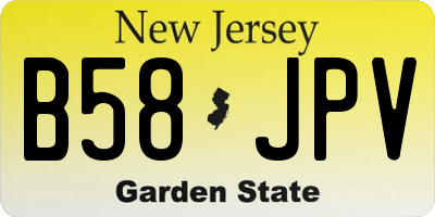 NJ license plate B58JPV