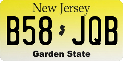 NJ license plate B58JQB