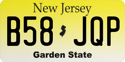 NJ license plate B58JQP